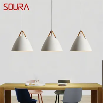 Подвесной светильник SOURA Nordic Simple, современные светодиодные лампы, светильники для домашней декоративной столовой