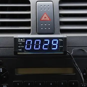 Постоянный вольтметр Простая установка Удобный для автомобиля Панель мониторинга напряжения автомобильных часов