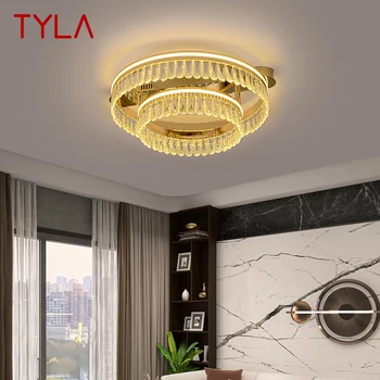 Потолочные светильники TYLA Nordic Crystal, современный светодиодный светильник, Роскошный Креативный Винтажный светильник для домашнего декора гостиной и спальни