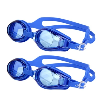 Регулируемые очки Shenyu, 2 шт., Плавательные очки с защитой от запотевания, УФ-защита для детей, водонепроницаемые силиконовые зеркальные очки для плавания