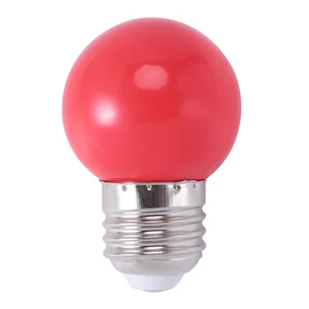 Светодиодная лампа E27 с теплой красной лампочкой Пластиковая лампа (мощность 0,5 Вт, красная)