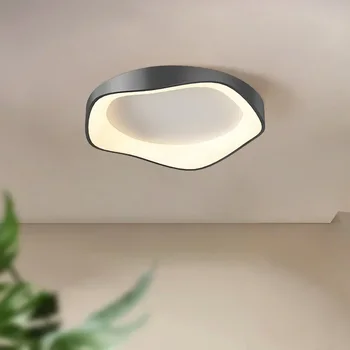 Светодиодные потолочные светильники Современная минималистичная лампа для гостиной, кабинет, столовая, креативная круглая лампа для комнаты, потолочные светильники для спальни в скандинавском стиле