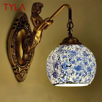 Современный настенный светильник TYLA Mermaid, персонализированный и креативный светильник для украшения гостиной, спальни, прихожей, бара