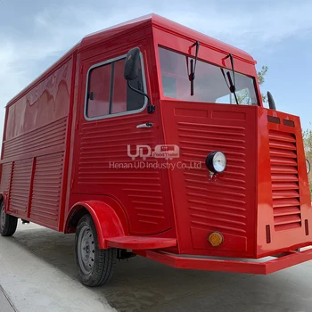 Современный новый дизайн уличного грузовика Citroen Food Truck, передвижного грузовика для еды, красного винтажного фургона для общественного питания, грузовика быстрого питания с полностью оборудованной кухней