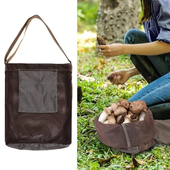 Уличная сумка для сбора грибов, Дышащая сетка для охоты за грибами, складная сумка для сбора фруктов для кемпинга, пеших прогулок.