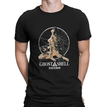 Футболка Ghost in the Shell Girl Soldier, модные мужские футболки из полиэстера, летняя одежда в стиле харадзюку, футболка с круглым вырезом