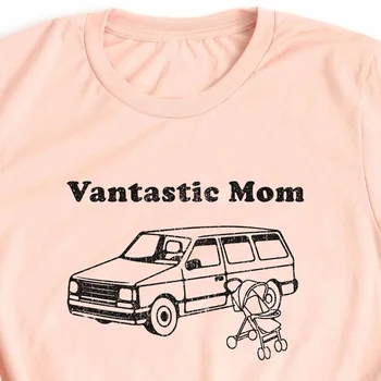 Футболка Vantastic Mom в стиле ретро, забавный мини-микроавтобус, идея подарка для будущей мамы, объявление о рождении, Шоу для мамы в душе ребенка