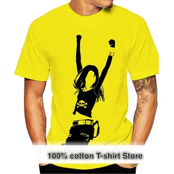 Футболка с Аврил Лавин, милая мужская футболка, хлопковая футболка с коротким рукавом и модным принтом, футболка 5x
