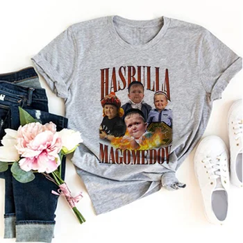 Футболки Hasbulla, женские дизайнерские футболки, женская одежда из аниме 2000-х годов