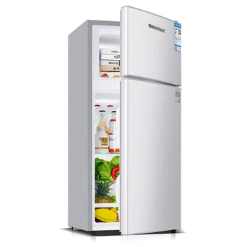Холодильник Домашняя кухня с двойной дверью, свежезамороженный Электрический холодильник двойного назначения с глубокой морозильной камерой, косметический холодильник