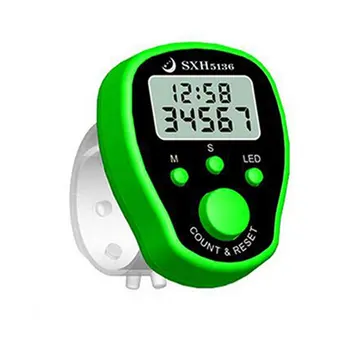 Часы с пальцевым счетчиком, ЖК-электронные Цифровые счетчики времени, цифровой ручной спортивный секундомер, будильник времени