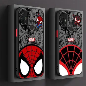 Чехол для Samsung Galaxy A21s A50 A31 A32 A50s A70s A70 A51 A52 5G A30 A12 A71 Мягкий Чехол Marvel Cute Spider Man Противоударный