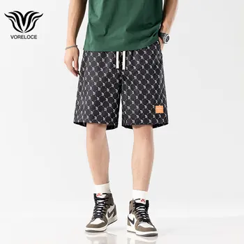 Шорты в корейском стиле летние модные повседневные шорты классические высококачественные свободные шорты крупного бренда легкие прямые шорты